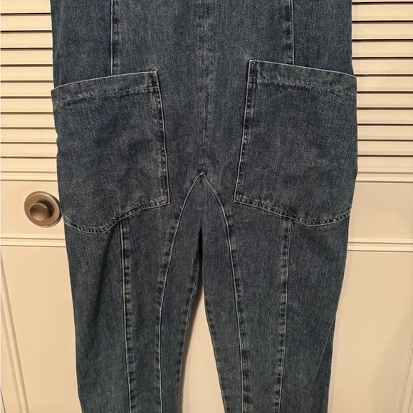 Free People Women's Blue Denim Overalls - Picture 8 of 12